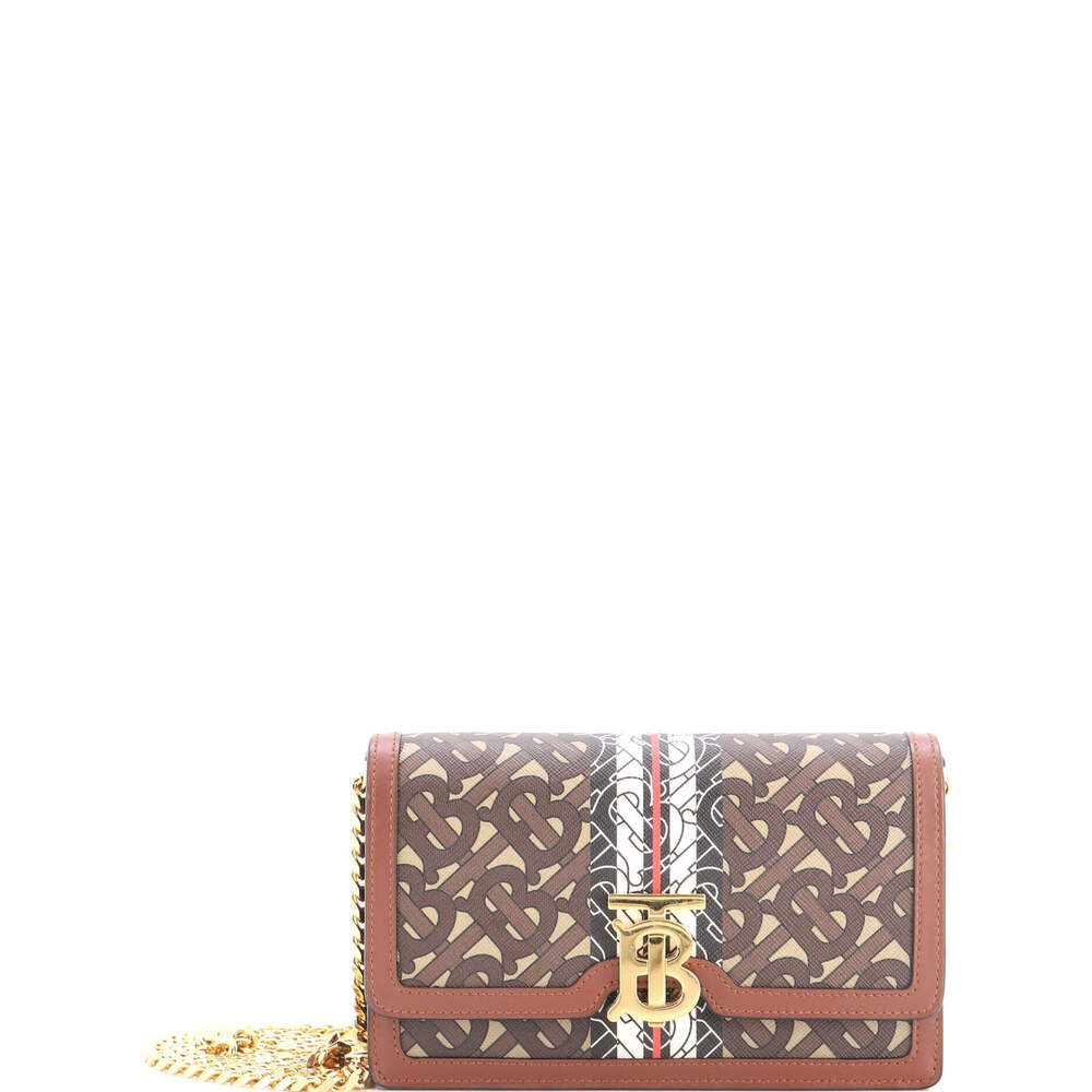 Burberry Small TB Flap Bag Monogram E-Canvas